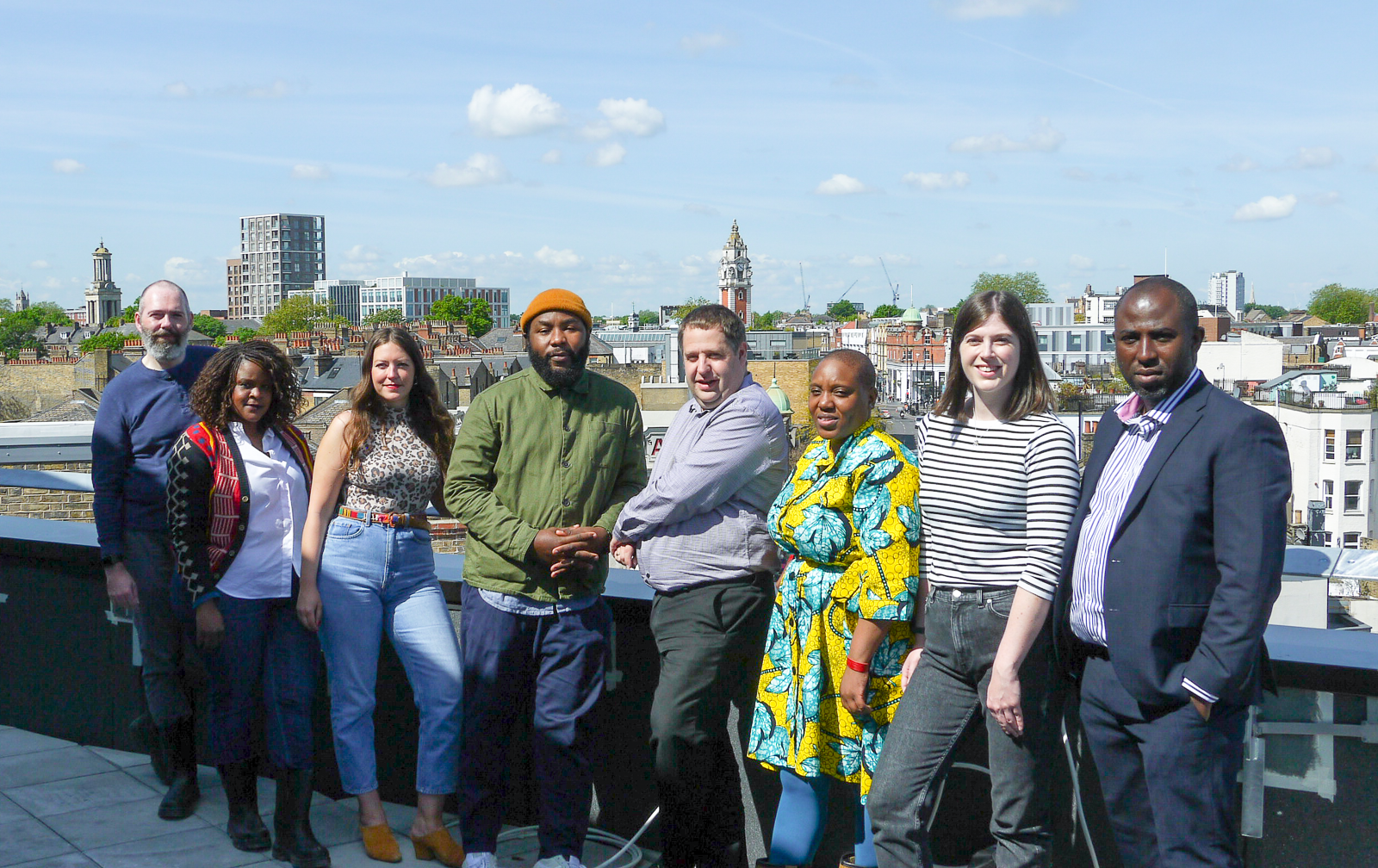 Brixton House team on the roof of the building