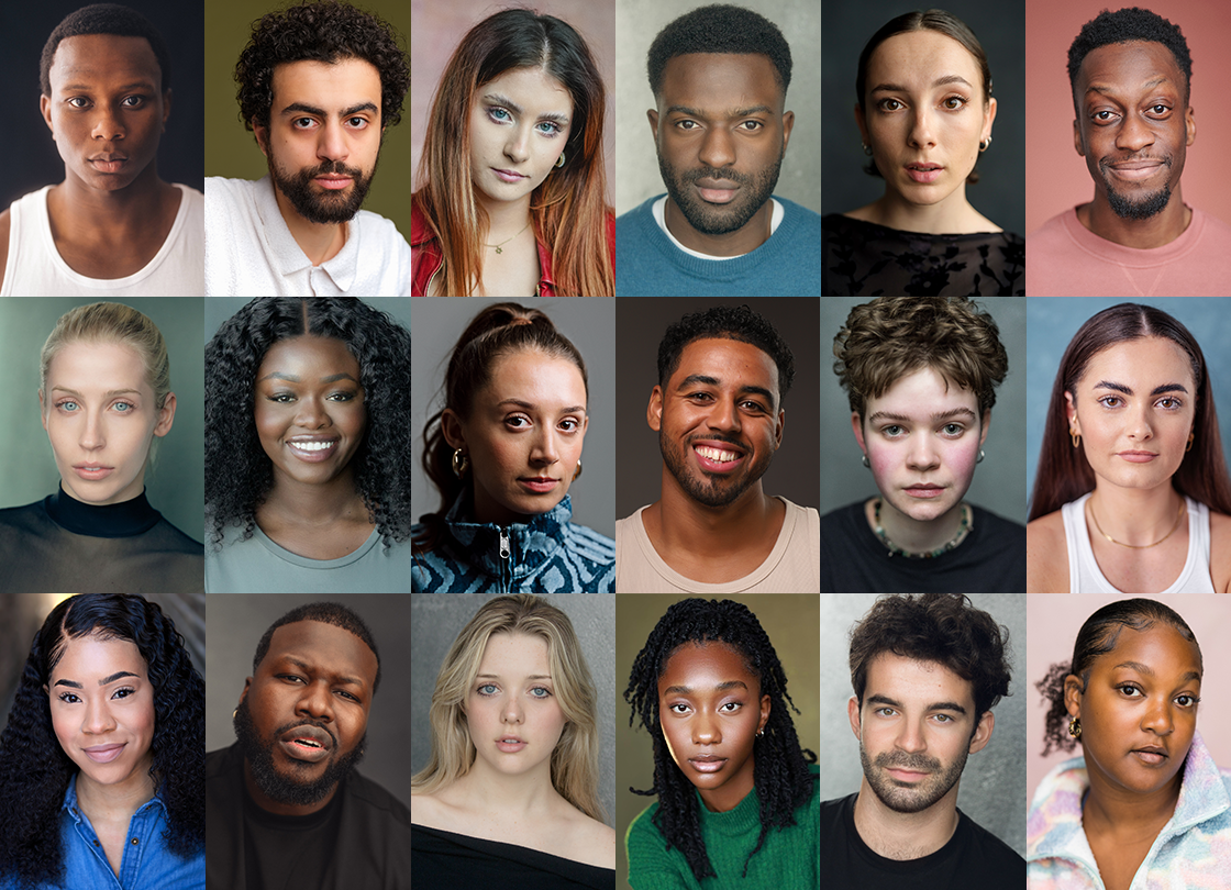 Mosaic of all 18 actors’ headshots